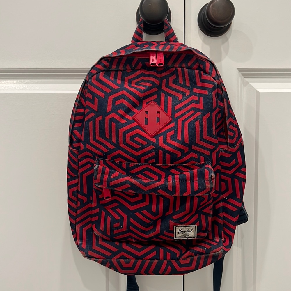 Hershel Little Kids Navy & Red Geometric Backpack